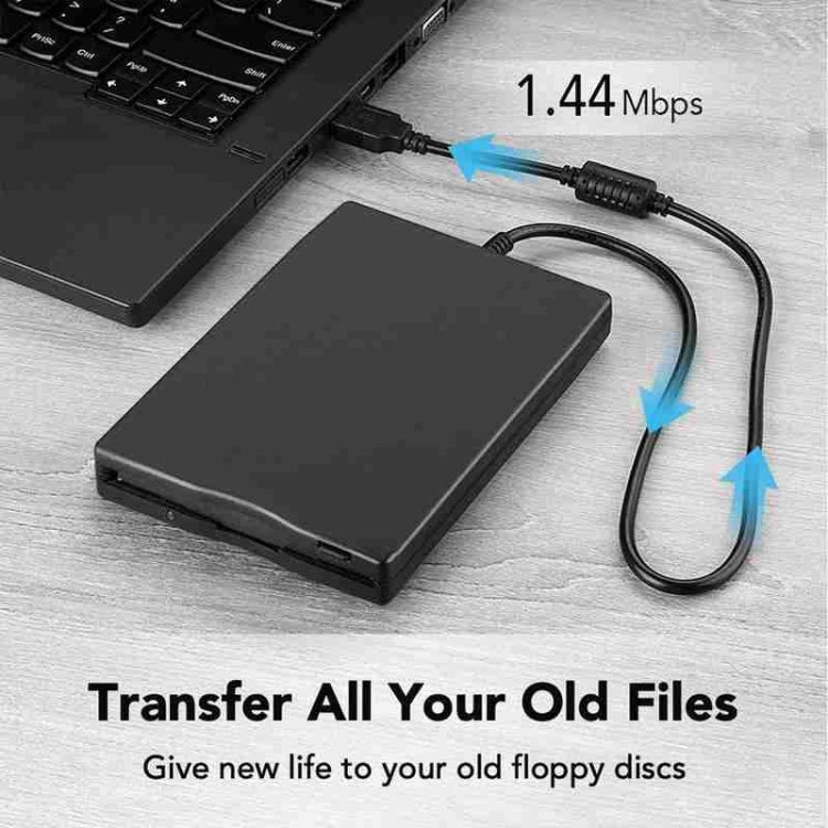 3.5 Inch Portable Floppy Disk Drive 1.44MB External FDD Device – Shockproof, Ultra-thin