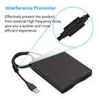 3.5 Inch Portable Floppy Disk Drive 1.44MB External FDD Device – Shockproof, Ultra-thin