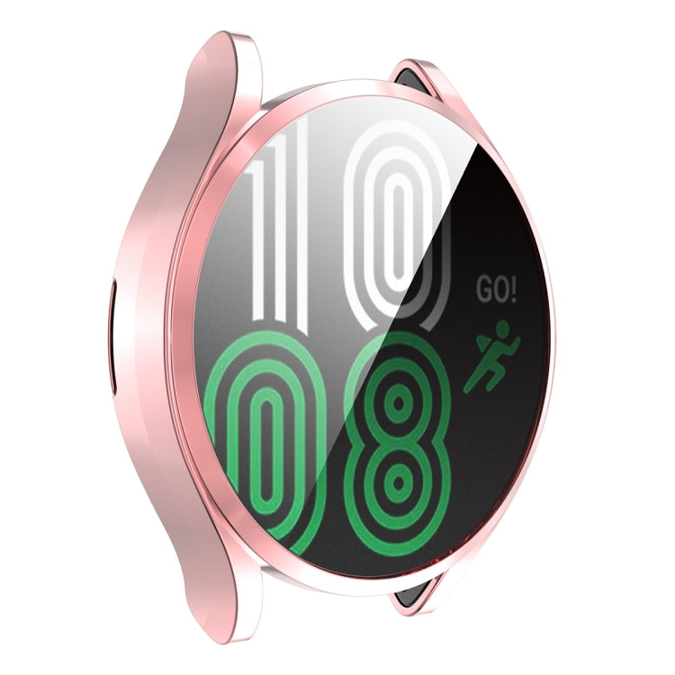 For Samsung Galaxy Watch4 40mm ENKAY Hat-Prince Full Coverage Electroplated Soft TPU Case with Screen Protection Pink