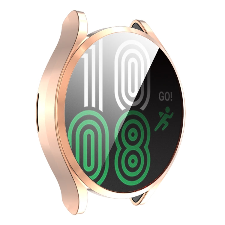 For Samsung Galaxy Watch4 40mm ENKAY Hat-Prince Full Coverage Electroplated Soft TPU Case with Screen Protection – TPU Rose Gold
