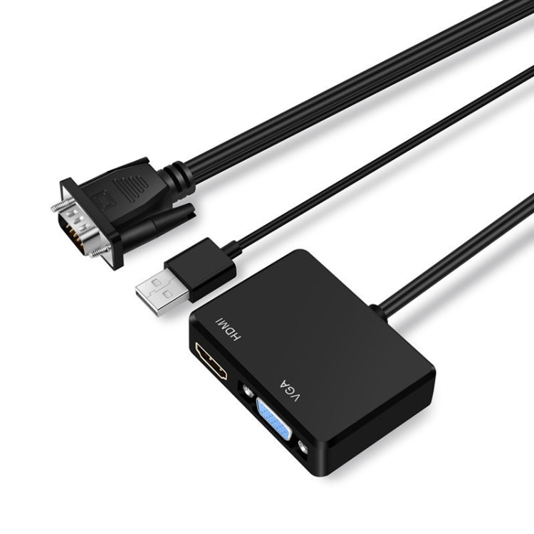 VGA to HDMI Adapter VGA Splitter with 3.5mm Audio Converter – TPU Default Title