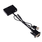 VGA to HDMI Adapter VGA Splitter with 3.5mm Audio Converter – TPU