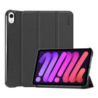 ENKAY Custer Texture Horizontal Flip PU+PC Leather Case with Three-folding Holder & Sleep / Wake-up Function for iPad mini 2024 / mini 6, For iPad mini 6 2021 For iPad mini 6 2021 Black