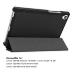ENKAY Custer Texture Horizontal Flip PU+PC Leather Case with Three-folding Holder – Flip, Leather, For Lenovo Tab M8 1/2/3