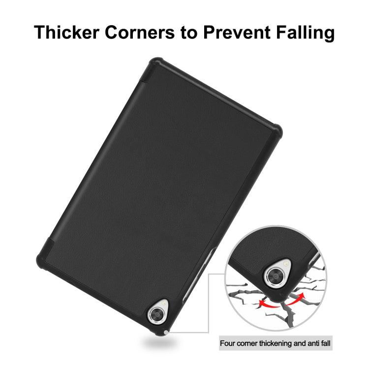 ENKAY Custer Texture Horizontal Flip PU+PC Leather Case with Three-folding Holder – Flip, Leather, For Lenovo Tab M8 1/2/3