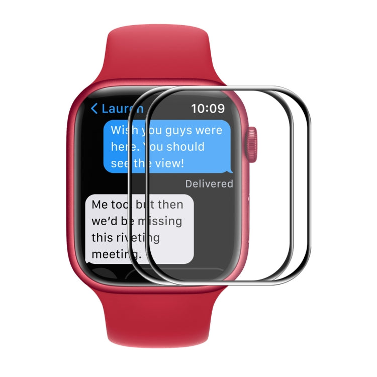 For Apple Watch Series 9 / 8 / 7 41mm ENKAY Hat-Prince 3D Full Coverage Soft PC Edge + PMMA HD Screen Protector Film, 1 PC, 2 PCS, 5 PCS, 10 PCS 2 PCS