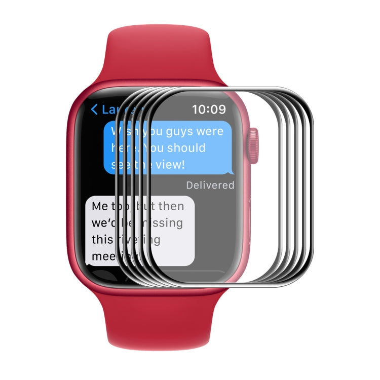 For Apple Watch Series 9 / 8 / 7 41mm ENKAY Hat-Prince 3D Full Coverage Soft PC Edge + PMMA HD Screen Protector Film, 1 PC, 2 PCS, 5 PCS, 10 PCS 5 PCS
