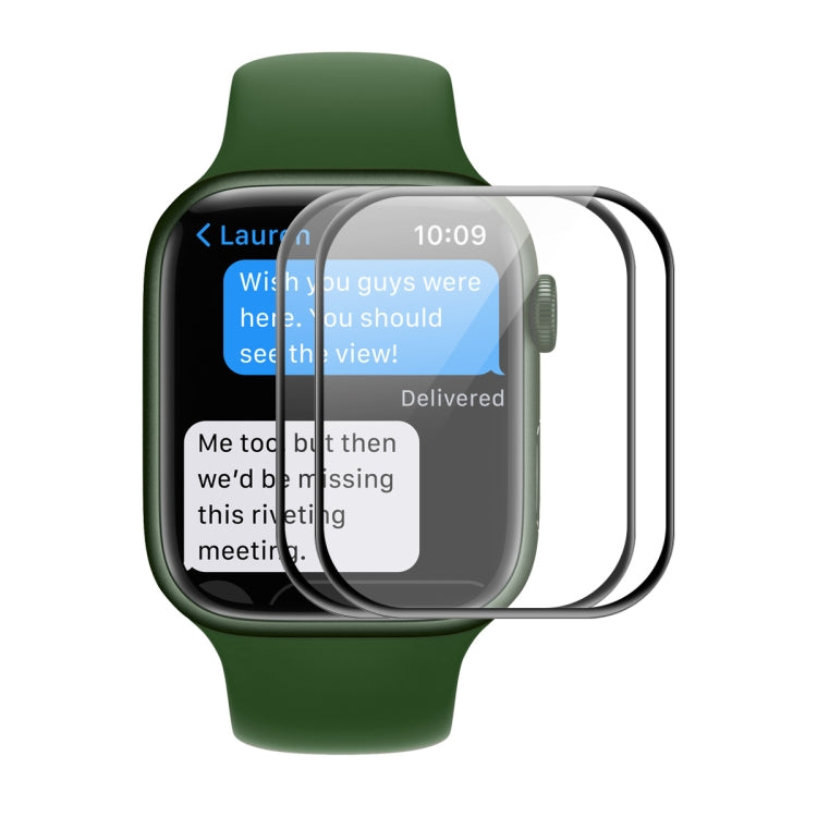 ENKAY Hat-Prince Case Friendly 3D Full Screen PET Curved Hot Bending HD Screen Protector Film For Apple Watch Series 9 / 8 / 7 41mm, 1 PC For Apple Watch Series 7 41mm, 2 PCS For Apple Watch Series 7 41mm, 5 PCS For Apple Watch Series 7 41mm... 2 PCS For Apple Watch Series 7 41mm Black