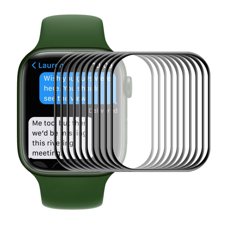 ENKAY Hat-Prince Case Friendly 3D Full Screen PET Curved Hot Bending HD Screen Protector Film For Apple Watch Series 9 / 8 / 7 41mm, 1 PC For Apple Watch Series 7 41mm, 2 PCS For Apple Watch Series 7 41mm, 5 PCS For Apple Watch Series 7 41mm... 10 PCS For Apple Watch Series 7 41mm Black