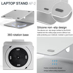 AP-2 Aluminum Alloy 360 Degrees Rotation Adjustable Laptop Stand for 11-17 inch Notebook, AP-2 – Aluminum Alloy
