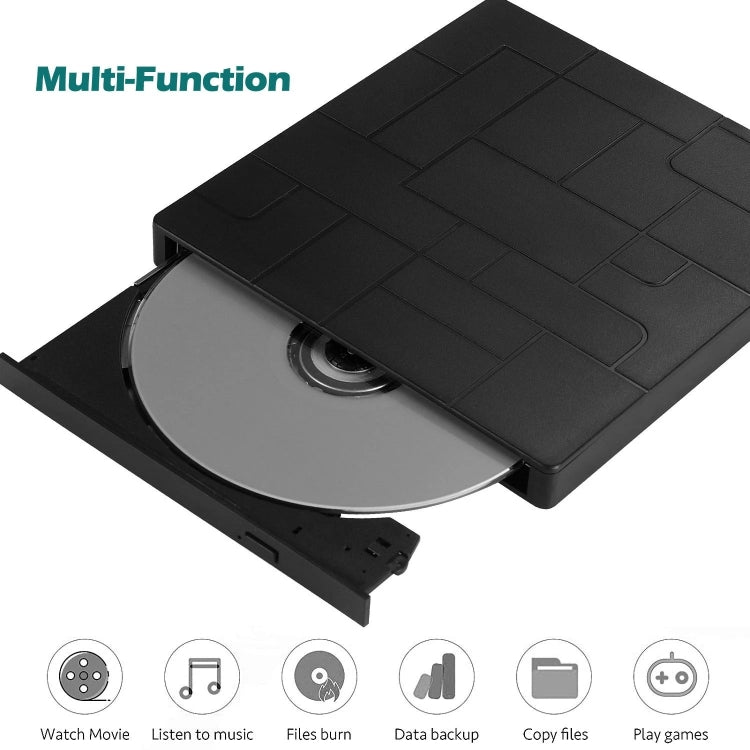 External RW DVD Recorder with Optical Drive – Ultra-thin, Plug-and-play