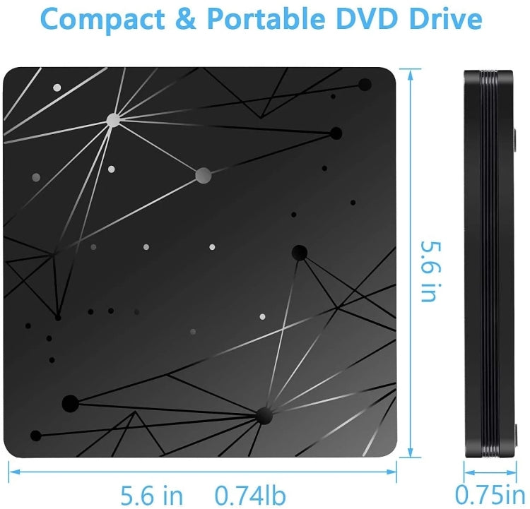 External USB 3.0 Portable DVD RW Reader Optical Drive Reader – Durable Build, Easy to Use