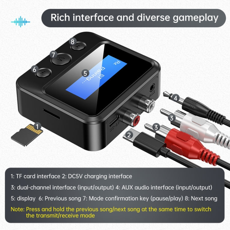 C39S Bluetooth Audio Transmitter – Bluetooth Receiver Transmitter RCA Speaker to 3.5mm Wireless Audio...