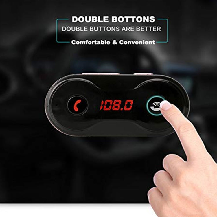 C8 Car Wireless FM Transmitter Modulator Bluetooth Charger Kit AUX Hands Free Mini MP3 Music Player, C8
