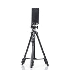 YUNTENG 6208 Aluminum Tripod Mount with Bluetooth Remote Control & 3-Way Head & Phone Clamp, VCT-6208