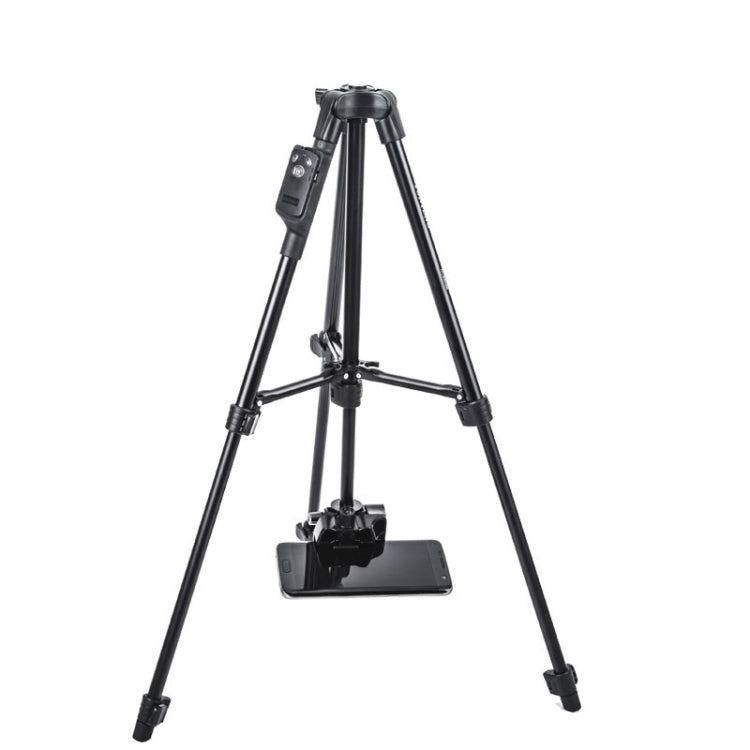 YUNTENG 6208 Aluminum Tripod Mount with Bluetooth Remote Control & 3-Way Head & Phone Clamp, VCT-6208