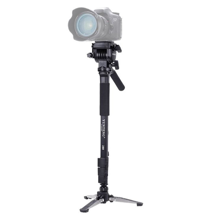 YUNTENG VCT-288 Tripod Mount Monopod with Fluid Drag Head, VCT-288 VCT-288