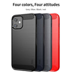 MOF Gentleness Series Brushed Texture Carbon Fiber Soft TPU Case, For iPhone 12 mini, For iPhone 12 / 12 Pro, For iPhone 12 Pro Max, For iPhone?12 / 12 Pro