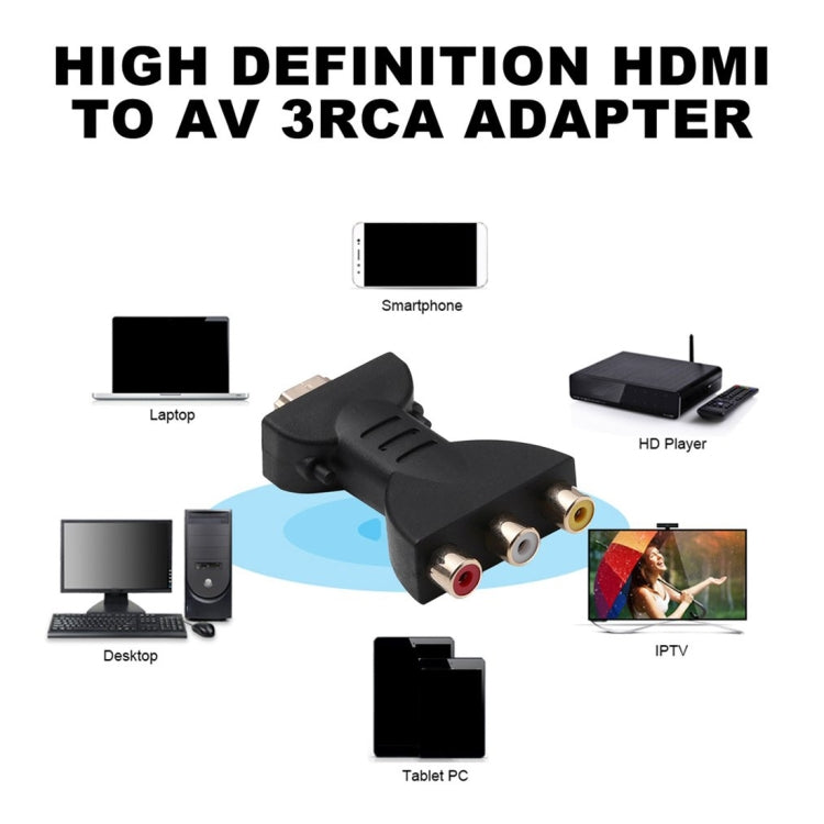 Gold-plated HDMI Male to 3 RGB RCA Video Audio Adapter AV Component Converter for DVD Projector, HDMI – 4K