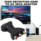 Gold-plated HDMI Male to 3 RGB RCA Video Audio Adapter AV Component Converter for DVD Projector, HDMI – 4K