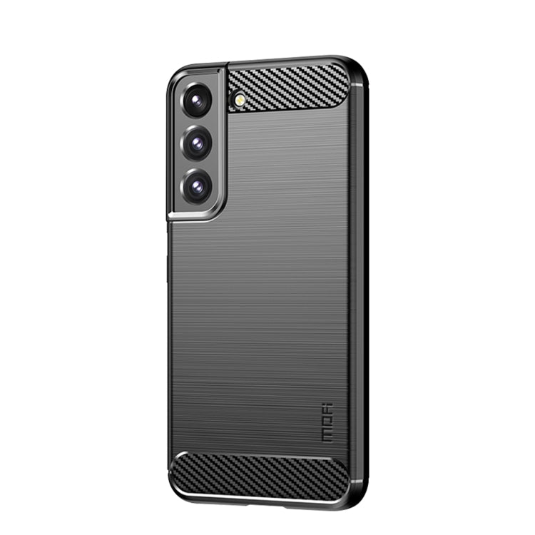 MOFI Gentleness Series Brushed Texture Carbon Fiber Soft TPU Case, For Samsung Galaxy S22 5G, For Samsung Galaxy S22+ 5G, For Samsung Galaxy S22 Ultra 5G, For Samsung Galaxy A13 5G, For Samsung Galaxy M52 5G For Samsung Galaxy S22 5G Black