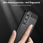 MOFI Gentleness Series Brushed Texture Carbon Fiber Soft TPU Case, For Samsung Galaxy S22 5G, For Samsung Galaxy S22+ 5G, For Samsung Galaxy S22 Ultra 5G, For Samsung Galaxy A13 5G, For Samsung Galaxy M52 5G