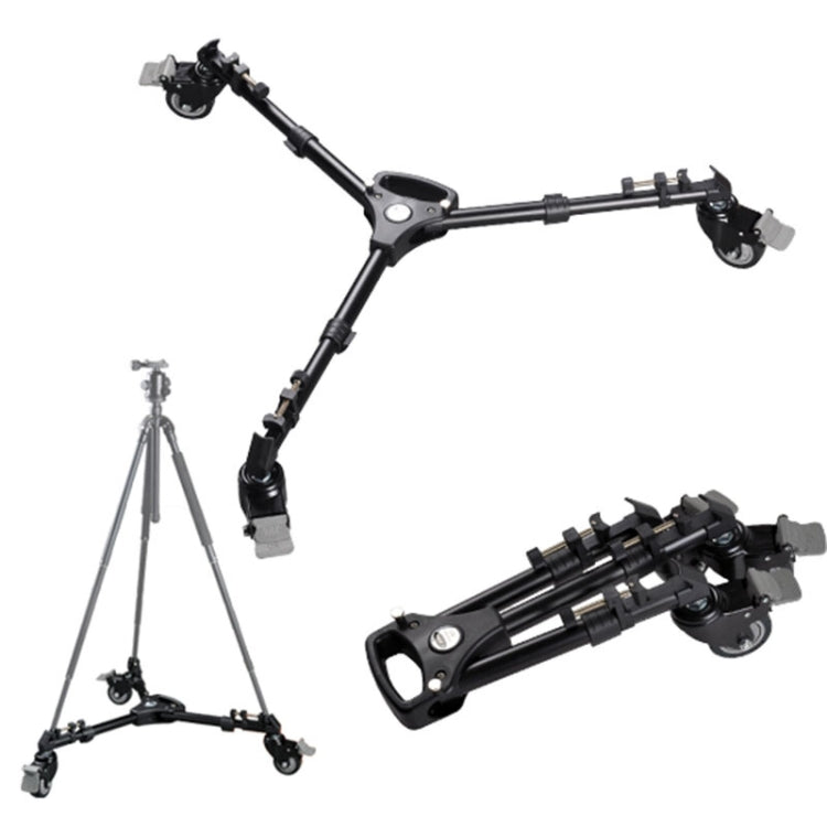 YUNTENG 901 Aluminium Alloy Camera Tripod Foot Wheel Tripod Pulley Base, Load 30KG, 901 – Durable Build, Easy to Use