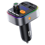 T48C Car Bluetooth 5.0 Fm Transmitter Kit Dual USB with Type-C 5V 2.4A Car Charger, T48C T48C