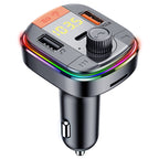 T832 Car Bluetooth FM Transmitter Colorful Light MP3 Player Powerful Quick Charger QC3.0, T832 T832