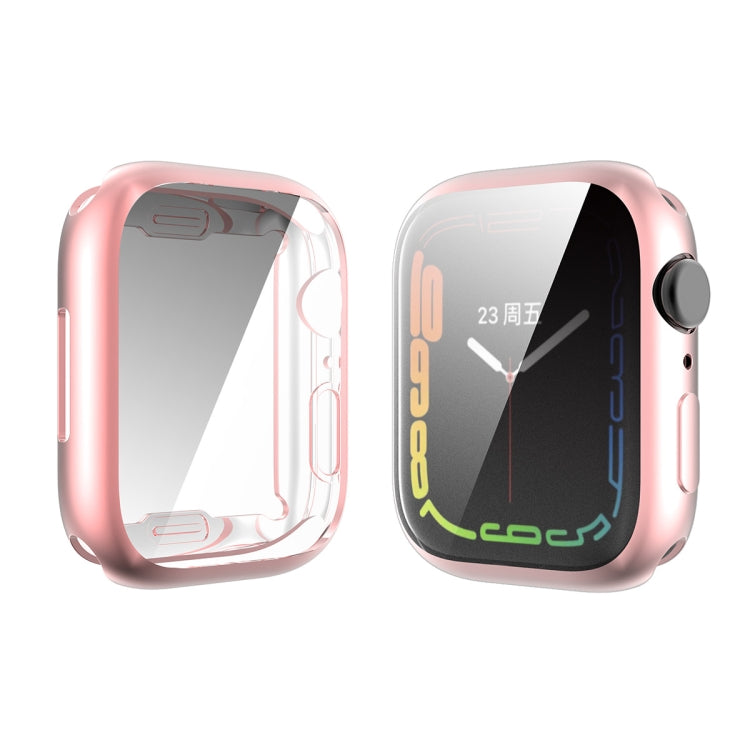 ENKAY Hat-Prince Electroplated TPU Case, For Apple Watch Series 9 / 8 / 7 41mm, For Apple Watch Series 9 / 8 / 7 45mm For Apple Watch Series 9 8 7 41mm Pink