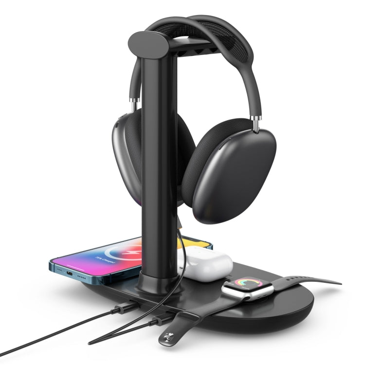 B-15A Headset – 4 in 1 Headset Holder Wireless Charger for Smart Phone & iWatch & Airpods Default Title