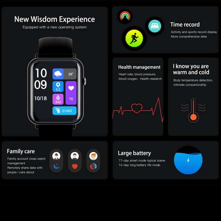 Q19 Smart Watch – 1.69" Screen, IP67 Waterproof