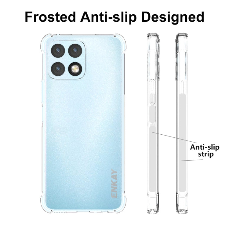 ENKAY Transparent TPU Shockproof Case – Shockproof, TPU, Ultra-thin, For Honor X30i