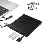 6-in-1 CD and DVD Recorder External USB 3.0 Optical Drive – Ultra-thin, Plug-and-play Default Title
