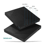 6-in-1 CD and DVD Recorder External USB 3.0 Optical Drive – Ultra-thin, Plug-and-play