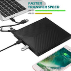 6-in-1 CD and DVD Recorder External USB 3.0 Optical Drive – Ultra-thin, Plug-and-play