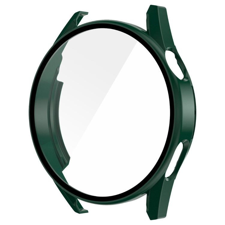 For Huawei Watch GT 3 42mm ENKAY Matte PC Frame + Tempered Glass Protector Case – Tempered Glass Dark Green