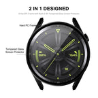 For Huawei Watch GT 3 42mm ENKAY Matte PC Frame + Tempered Glass Protector Case – Tempered Glass