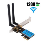 1200Mbps 5G / 2.4G Dual Band PCIe Wireless Network Card – 4K Default Title