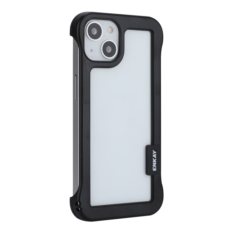 ENKAY Frameless Hollow Shockproof PC Case for iPhone 13, For iPhone 13 For iPhone 13 Black