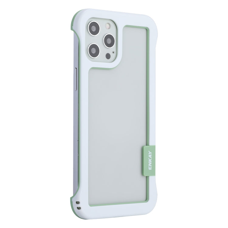 ENKAY Frameless Hollow Shockproof PC Case for iPhone 12 Pro Max – Shockproof, For iPhone 12 Pro Max For iPhone 12 Pro Max White