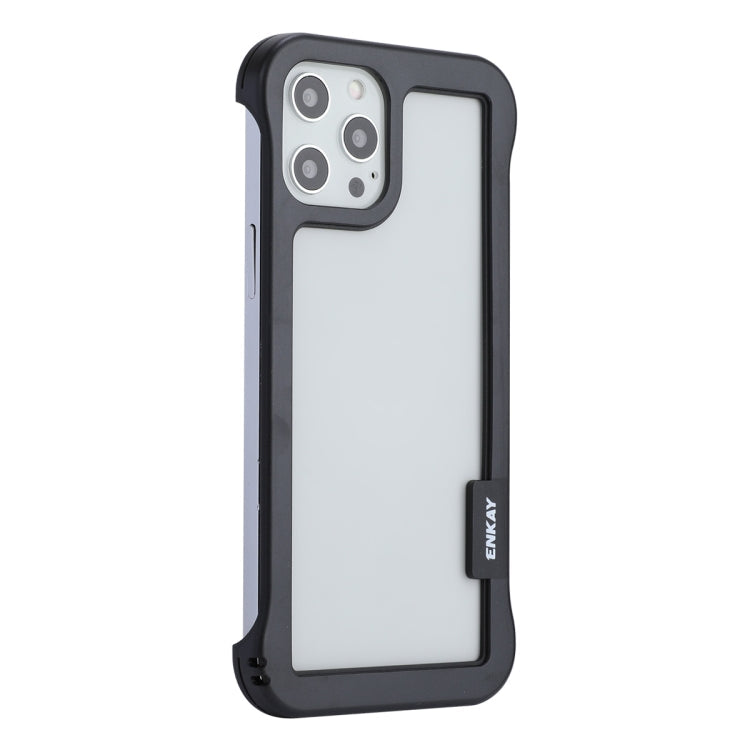 ENKAY Frameless Hollow Shockproof PC Case for iPhone 12 Pro Max – Shockproof, For iPhone 12 Pro Max For iPhone 12 Pro Max Black