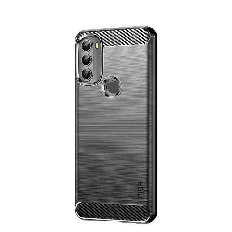 MOFI Gentleness Brushed Carbon Fiber Soft TPU Case – TPU, For Motorola Moto G71 5G, For Motorola Moto G200 5G / Edge S30, For Motorola Moto G Power 2022