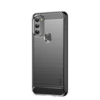 MOFI Gentleness Brushed Carbon Fiber Soft TPU Case – TPU, For Motorola Moto G71 5G, For Motorola Moto G200 5G / Edge S30, For Motorola Moto G Power 2022