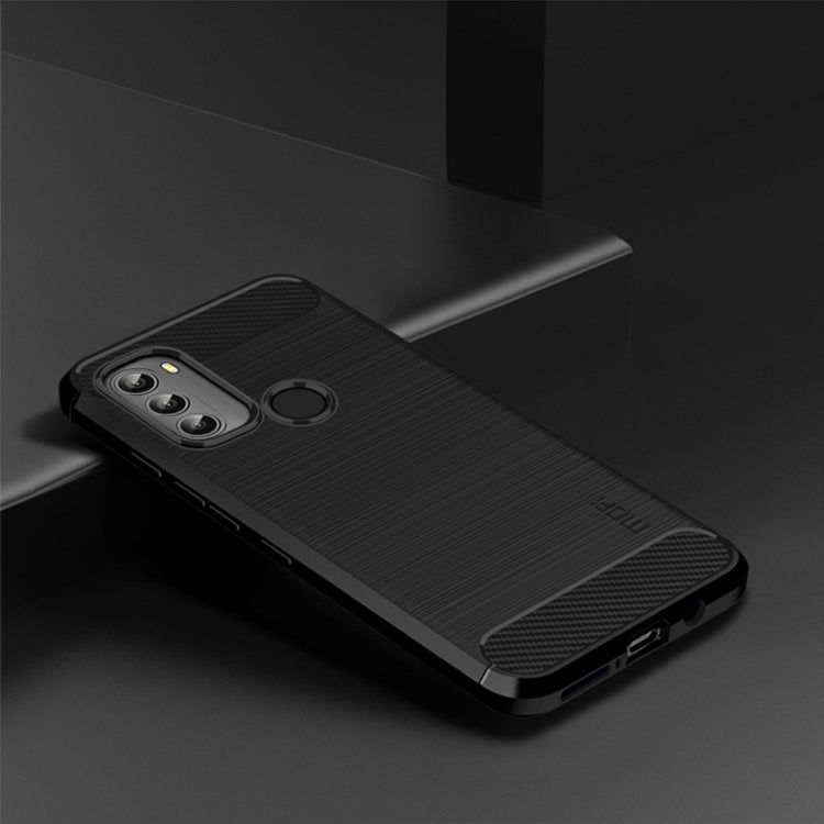 MOFI Gentleness Brushed Carbon Fiber Soft TPU Case – TPU, For Motorola Moto G71 5G, For Motorola Moto G200 5G / Edge S30, For Motorola Moto G Power 2022