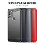 MOFI Gentleness Brushed Carbon Fiber Soft TPU Case – TPU, For Motorola Moto G71 5G, For Motorola Moto G200 5G / Edge S30, For Motorola Moto G Power 2022