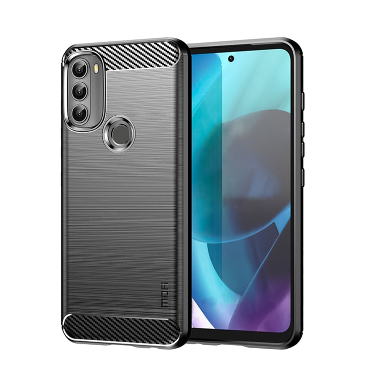 MOFI Gentleness Brushed Carbon Fiber Soft TPU Case – TPU, For Motorola Moto G71 5G, For Motorola Moto G200 5G / Edge S30, For Motorola Moto G Power 2022