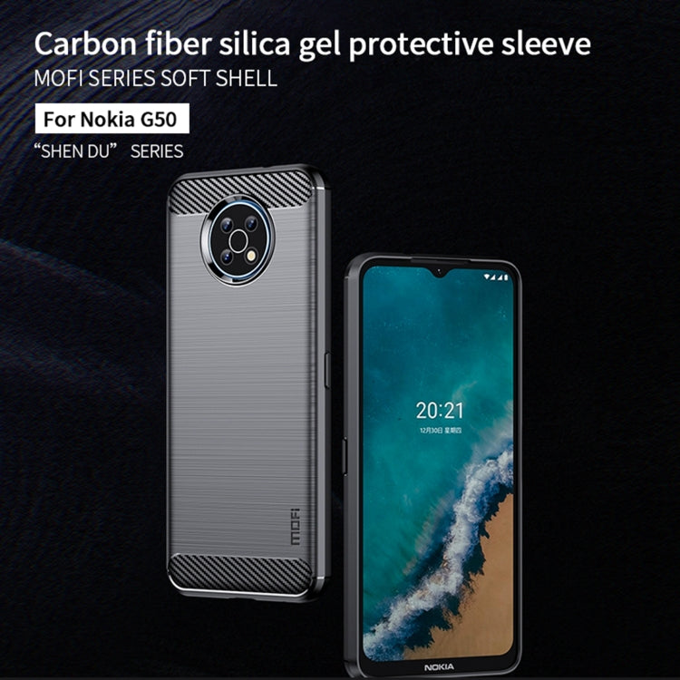 MOFI Gentleness Brushed Carbon Fiber Soft TPU Case – TPU, For Nokia G50, For Samsung Galaxy A53 5G, For Sony Xperia Pro-I, For OnePlus 10 Pro 5G, For OnePlus Nord CE 5G