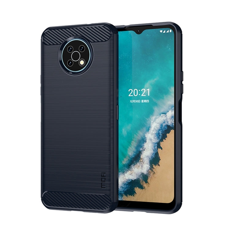 MOFI Gentleness Brushed Carbon Fiber Soft TPU Case – TPU, For Nokia G50, For Samsung Galaxy A53 5G, For Sony Xperia Pro-I, For OnePlus 10 Pro 5G, For OnePlus Nord CE 5G For Nokia G50 Blue