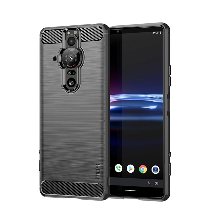 MOFI Gentleness Brushed Carbon Fiber Soft TPU Case – TPU, For Nokia G50, For Samsung Galaxy A53 5G, For Sony Xperia Pro-I, For OnePlus 10 Pro 5G, For OnePlus Nord CE 5G For Sony Xperia Pro-I Black